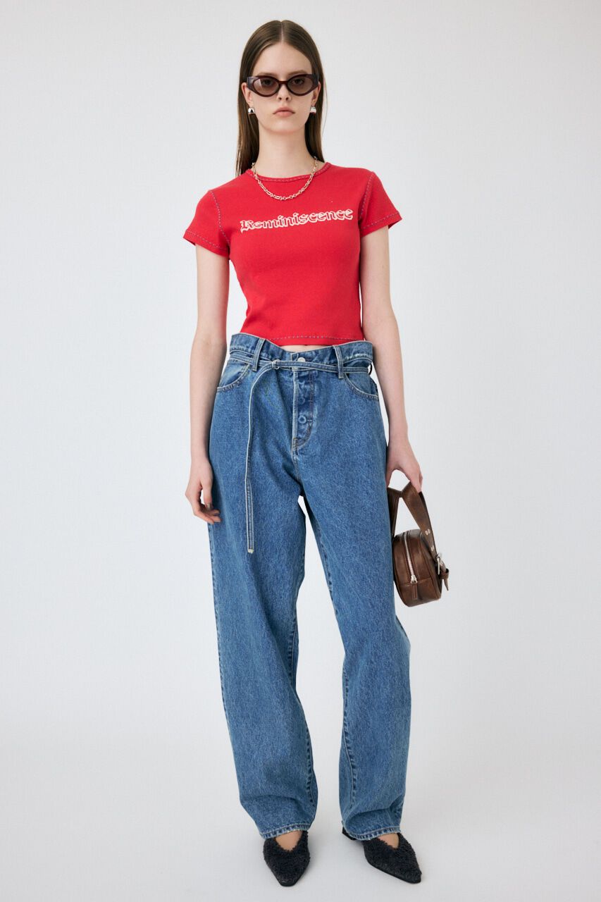MOUSSY「CONTRAST ステッチ Tシャツ」|Tシャツ・カットソー|