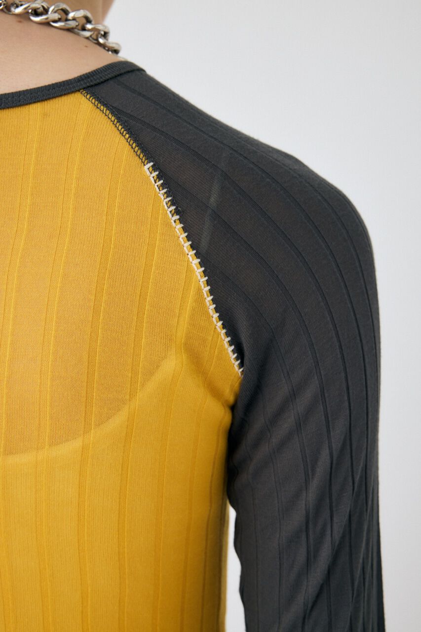 MOUSSY「BROAD RIB ラグラントップス」|Tシャツ・カットソー|