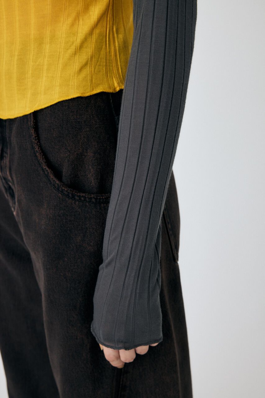 MOUSSY「BROAD RIB ラグラントップス」|Tシャツ・カットソー|