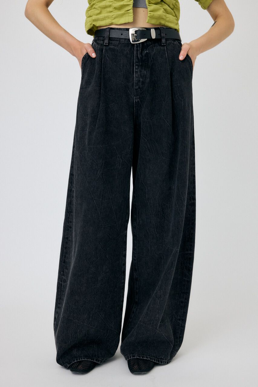 MOUSSY「WAVY TUCK BAGGY」|デニム|