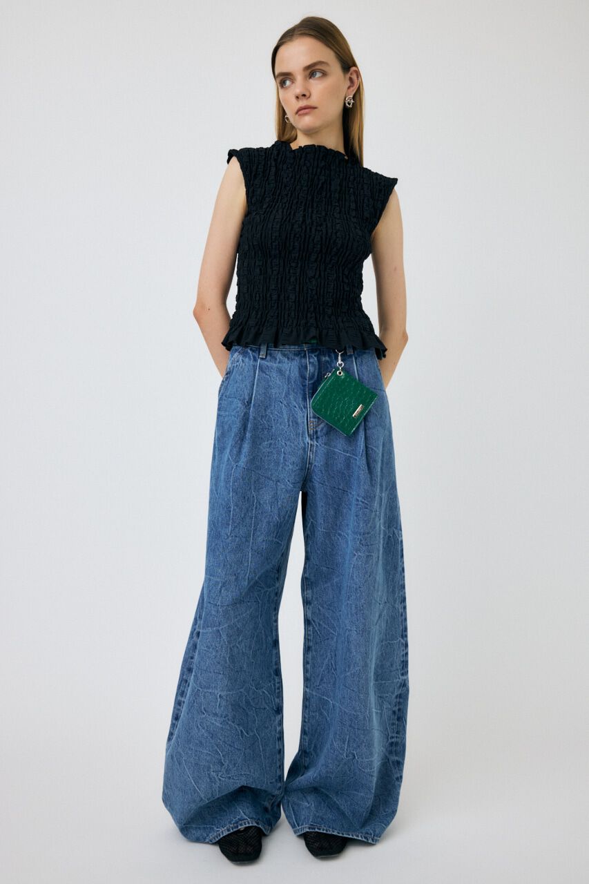 MOUSSY「WAVY TUCK BAGGY」|デニム|