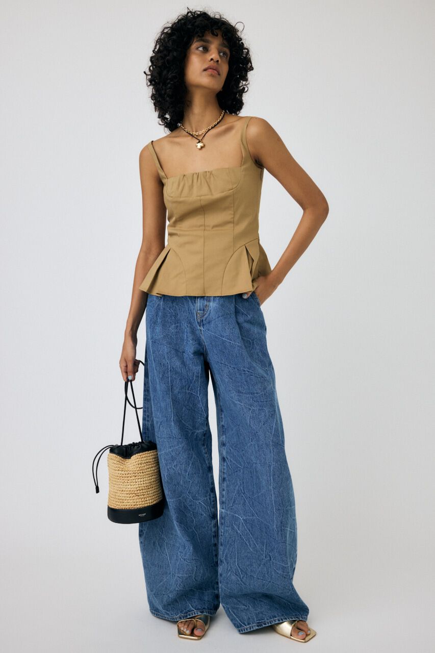 MOUSSY「WAVY TUCK BAGGY」|デニム|