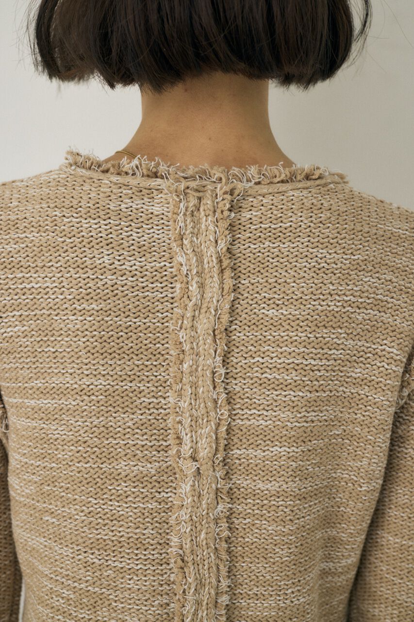 MOUSSY「ツイードニットジャケット　オーガニックコットン使用」|カーディガン|