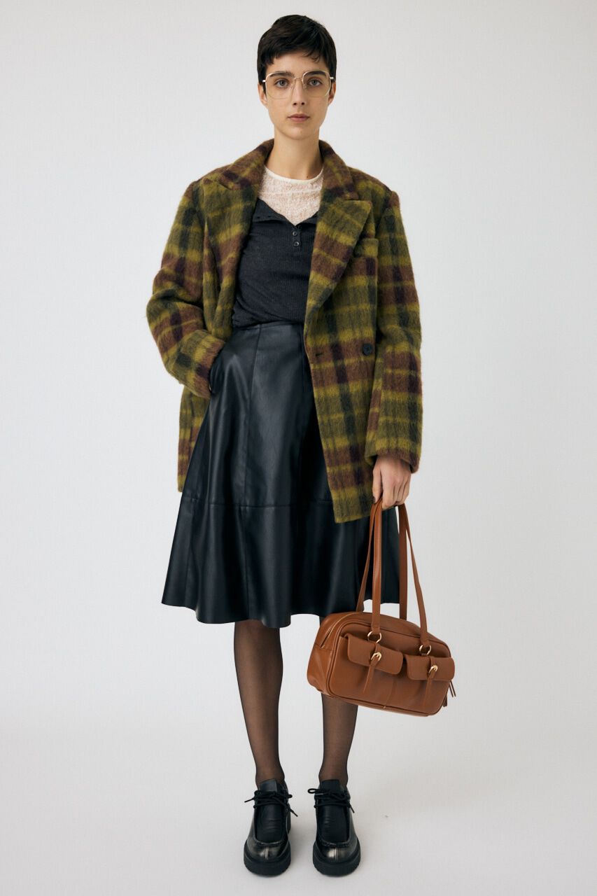 MOUSSY「F/LEATHER フレアスカート」|スカート|