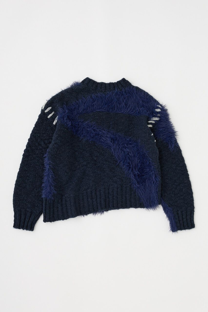 MOUSSY「INTARSIA SLIT セーター」|ニット・セーター|