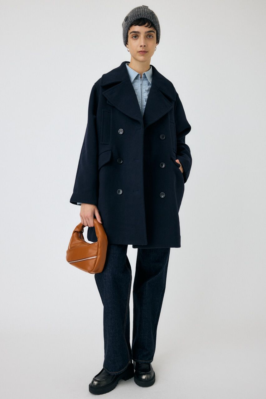 MOUSSY「DOUBLE BREASTED ミドルコート」|その他|D/NVY3