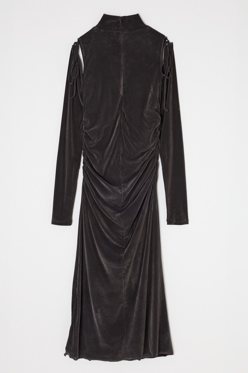 MOUSSY「VELVET GATHER ドレス」|ワンピース|
