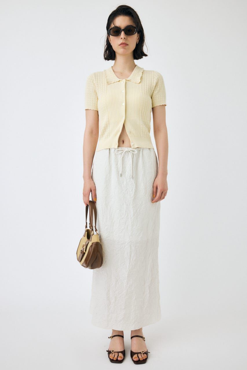 MOUSSY「POINTELLE KNIT H/S シャツ」|ニット・セーター|