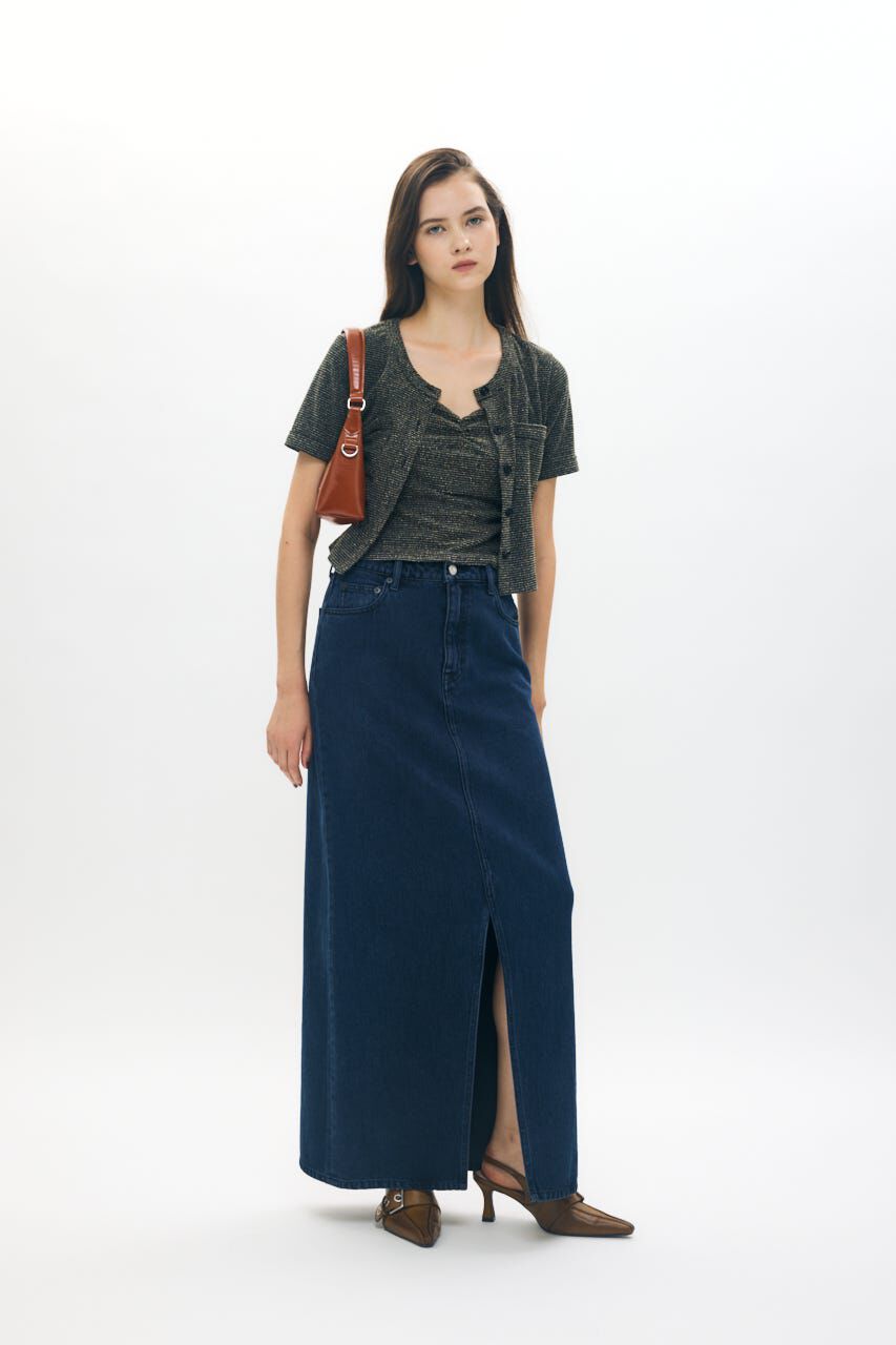 MOUSSY「BOUCLE TWEED ハーフスリーブカーディガン」|その他|