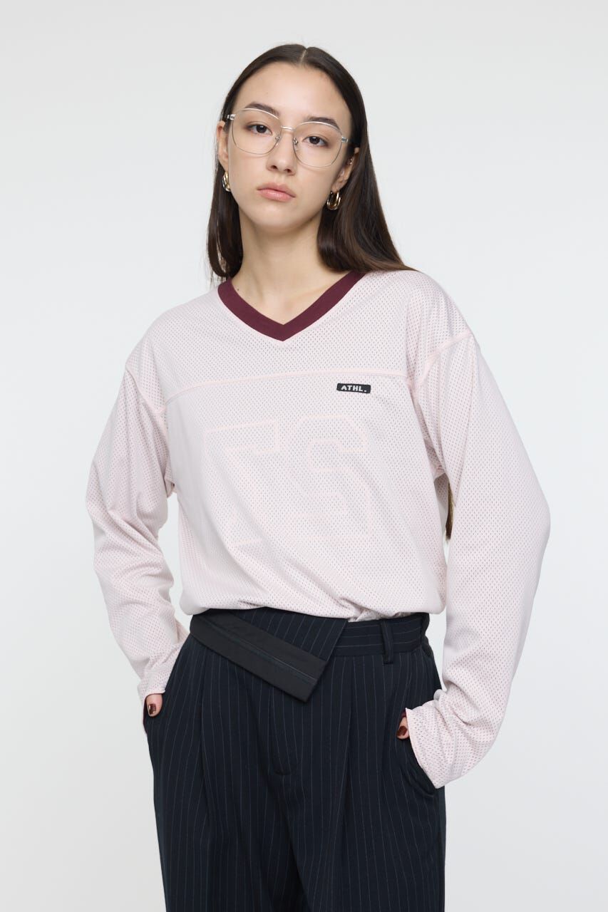 MOUSSY「REVERSIBLE MESH L/S TSJ」|Tシャツ・カットソー|L/PNK1