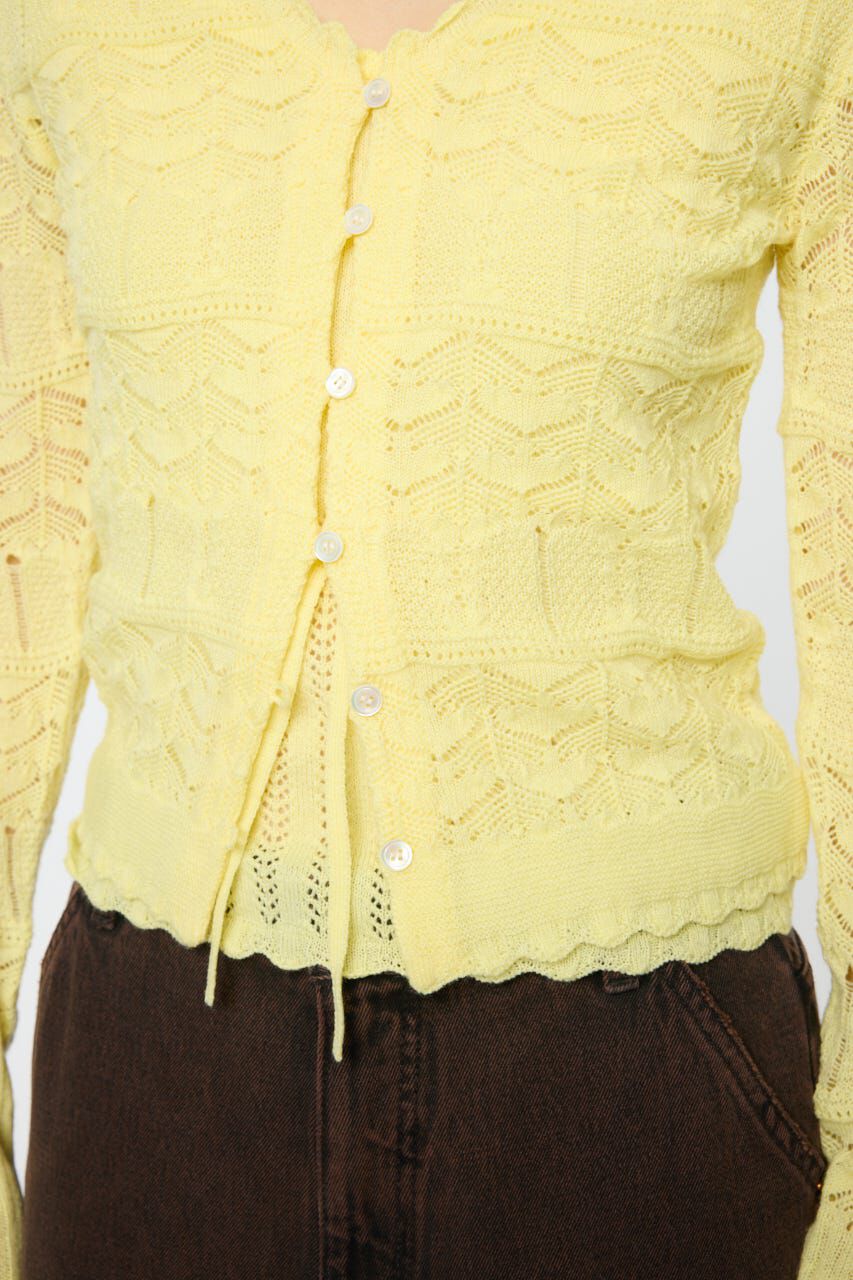 MOUSSY「MIXED EYELET ENSEMBLE トップス」|ニット・セーター|