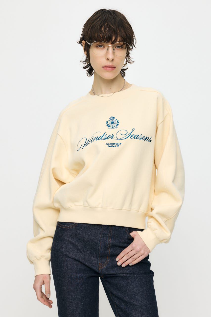 MOUSSY「CC EMBROIDERY プルオーバー」|パーカー|L/YEL1