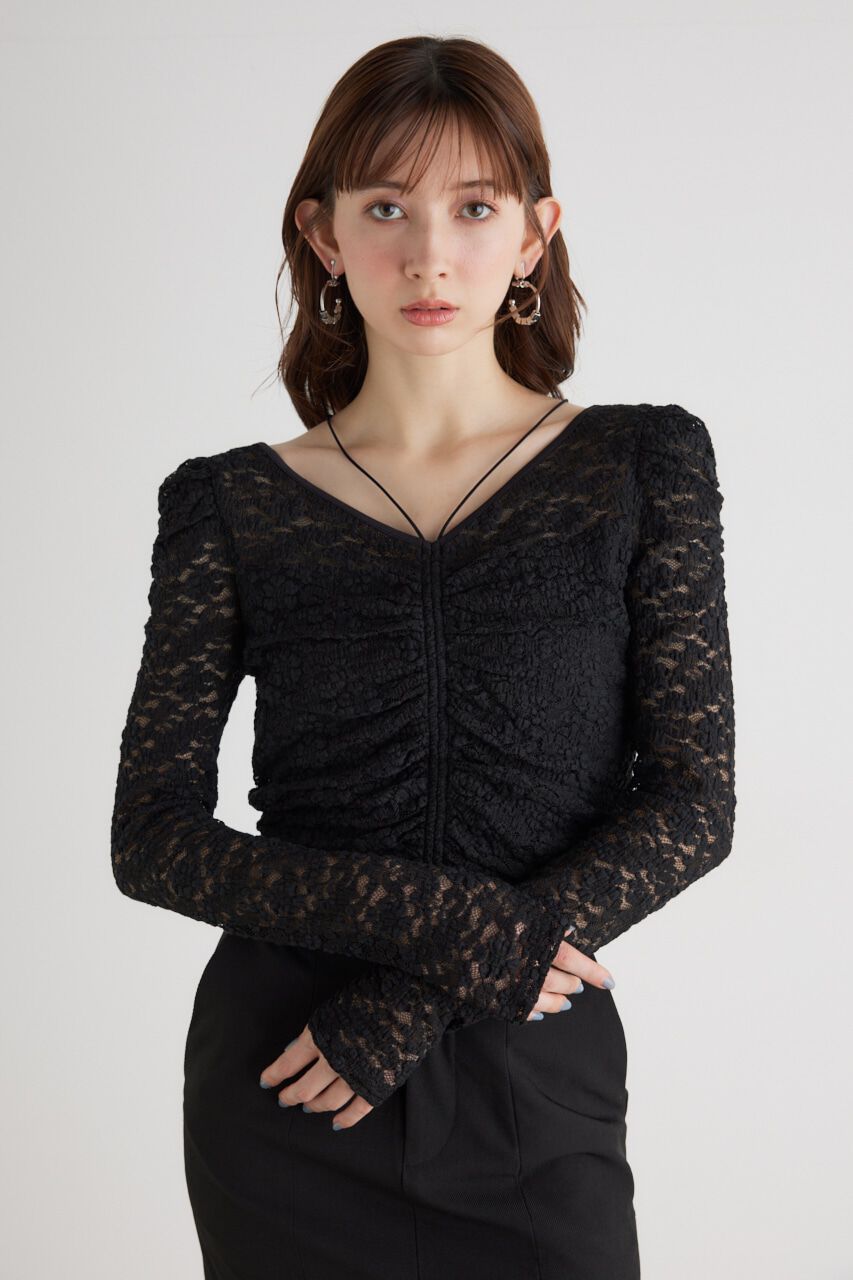 rienda「バンピーレースFIT TOP」|Tシャツ・カットソー|