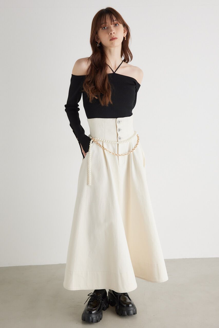 rienda「ターンBELTJ/Wフレア SK」|スカート|