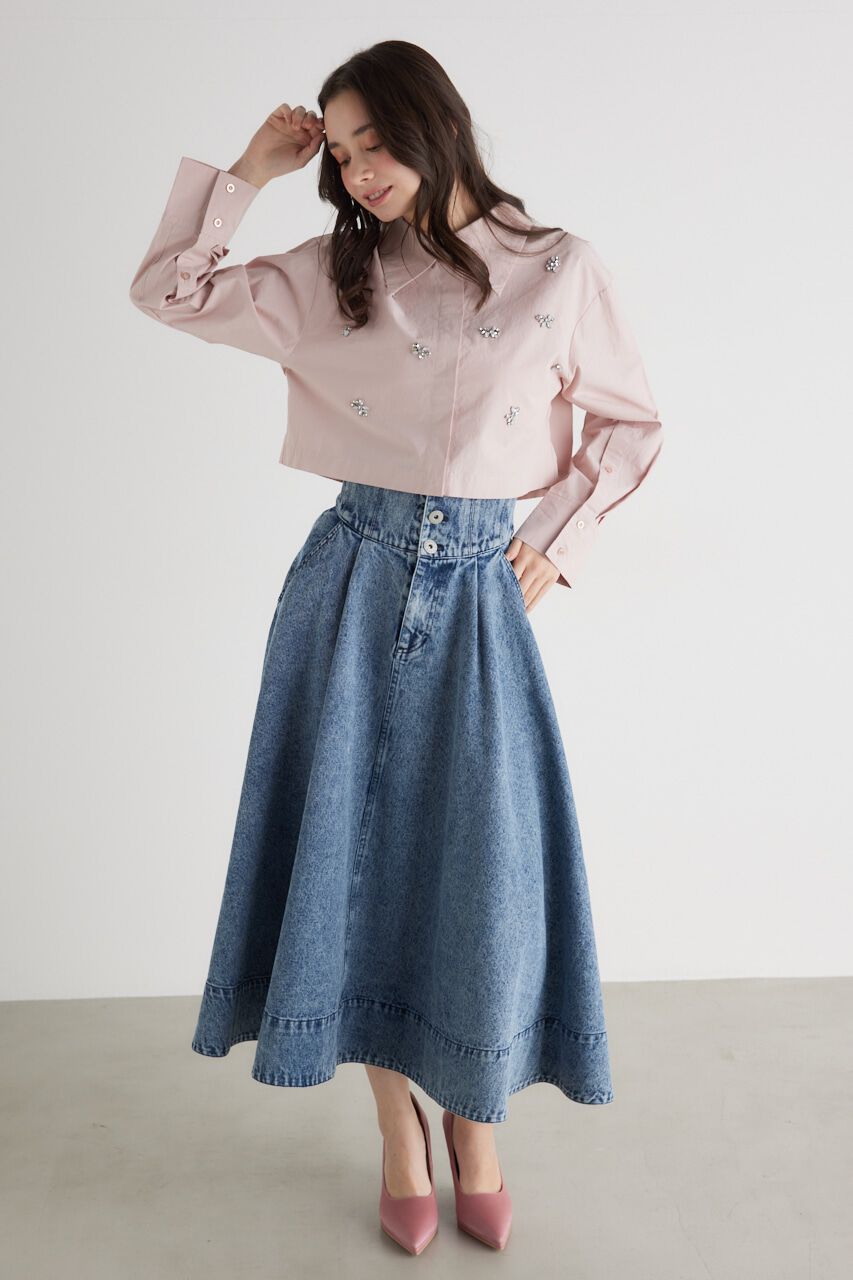 rienda「ターンBELTJ/Wフレア SK」|スカート|