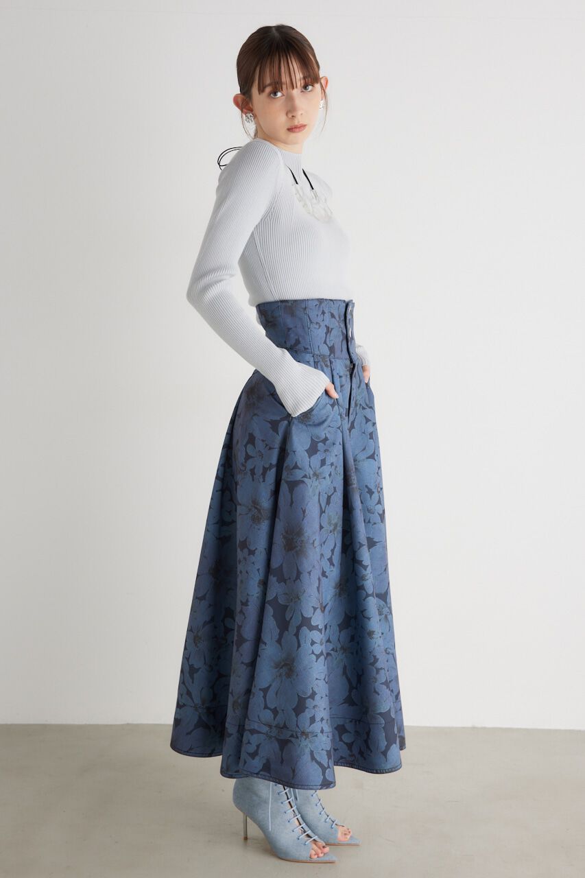 rienda「ターンBELTJ/Wフレア SK」|スカート|