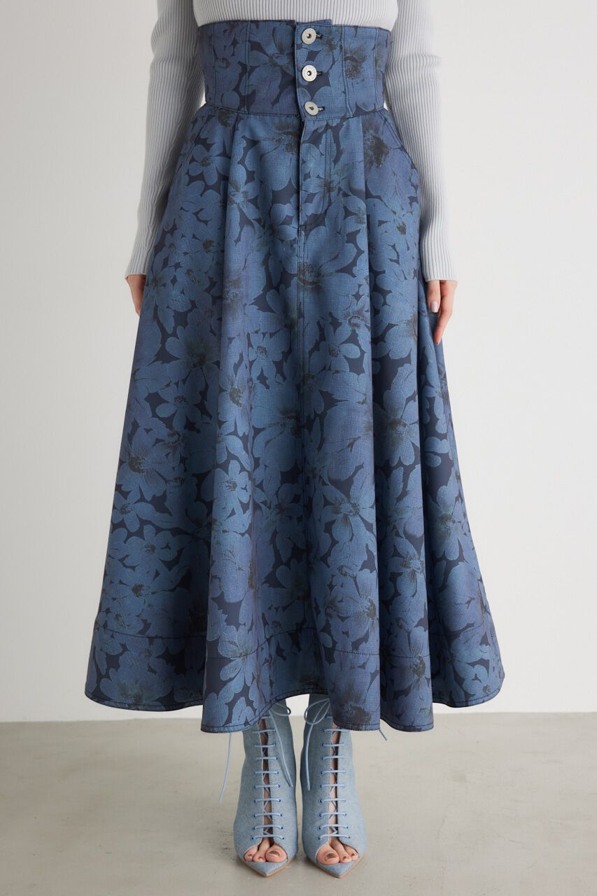 rienda「ターンBELTJ/Wフレア SK」|スカート|