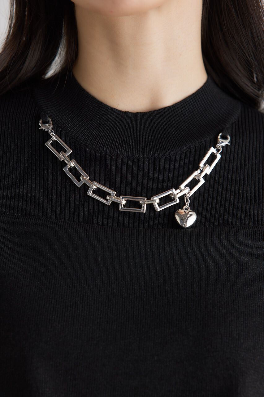 rienda「チェーンNCオフショル Knit OP」|ワンピース|