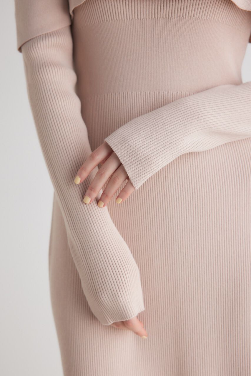 rienda「チェーンNCオフショル Knit OP」|ワンピース|