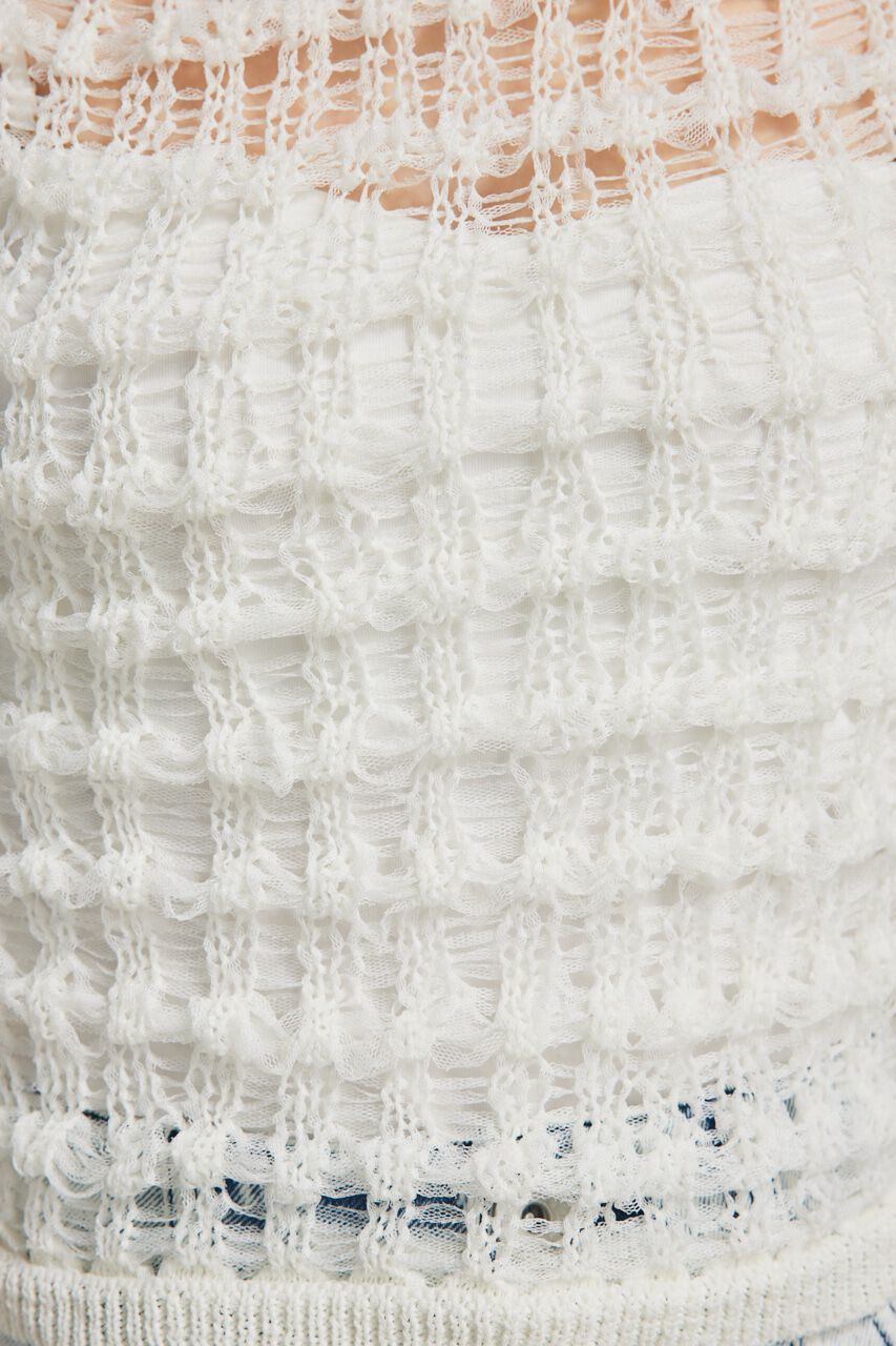 rienda「メッシュヤーンKnit TOP」|タンクトップ|