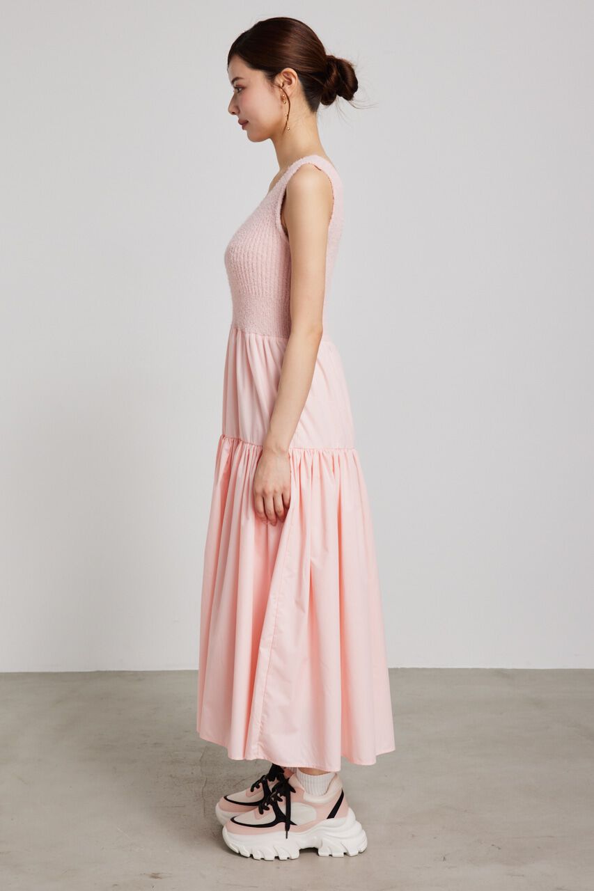 rienda「サマーシャギーknitコンビフレアOP」|ワンピース|