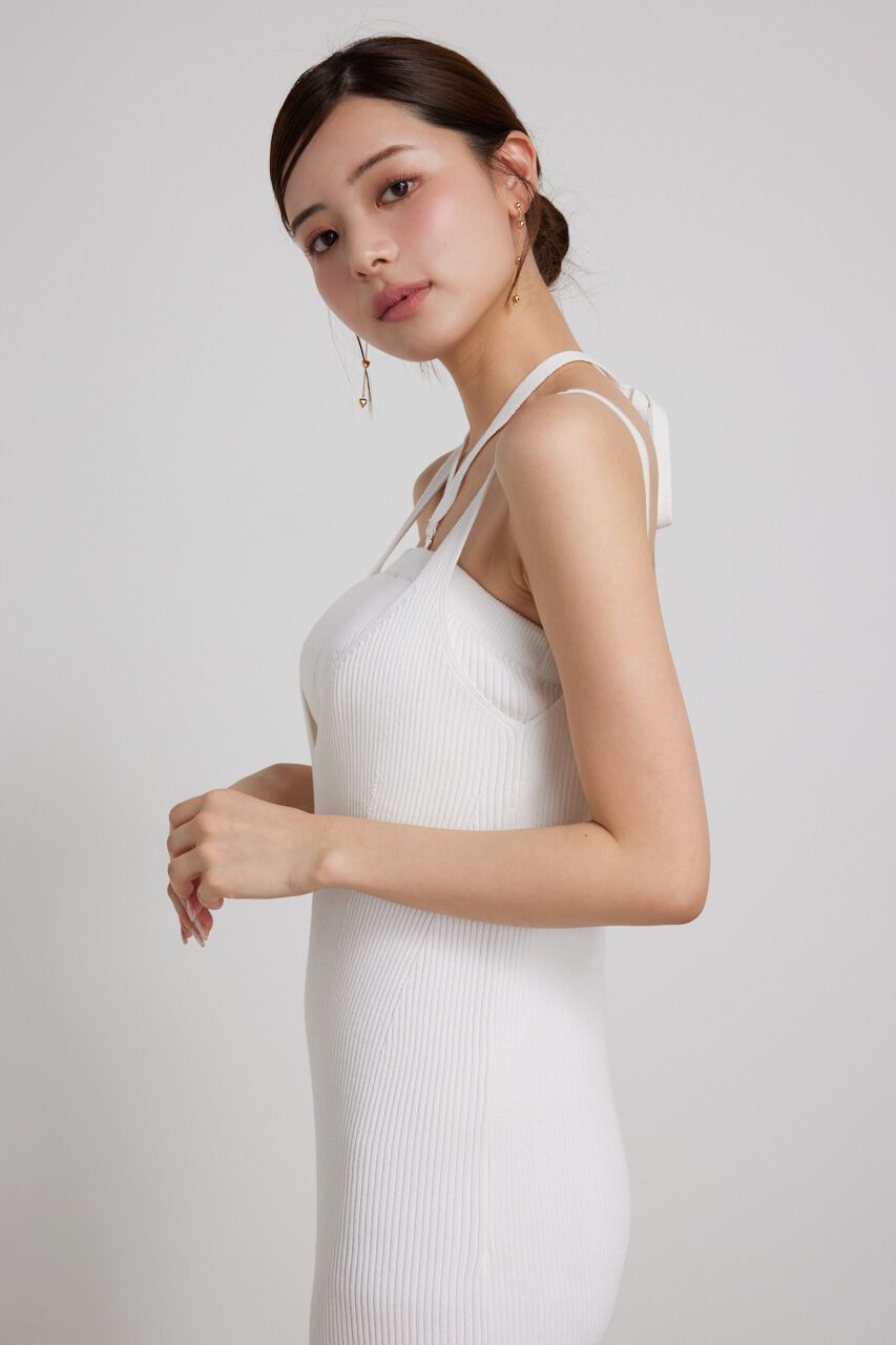 rienda「ベアSETサスペンダーKnit OP」|ワンピース|