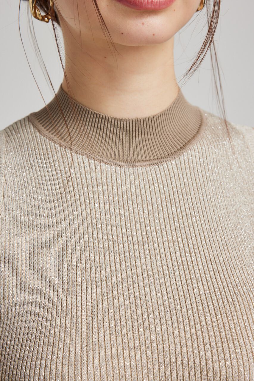 rienda「メッシュコンビバイカラーKnit OP」|ワンピース|