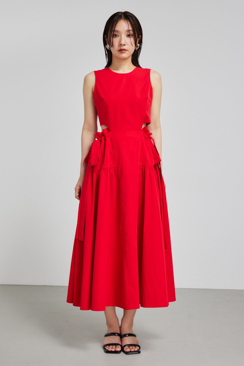 rienda「サイドリボンドロンストフレアワンピース」|ワンピース|