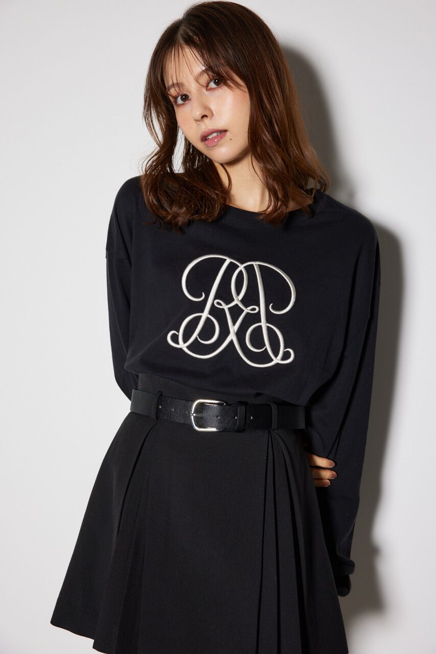 rienda「WRRロンクスリーブTシャツ」|Tシャツ・カットソー|BLK