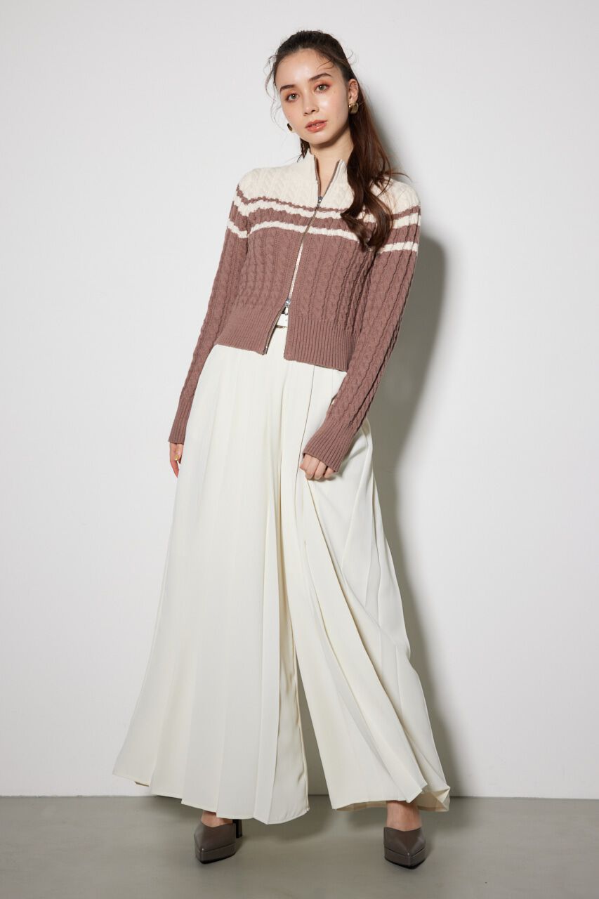 rienda「プリーツデザインワイドパンツ」|その他|IVOY3