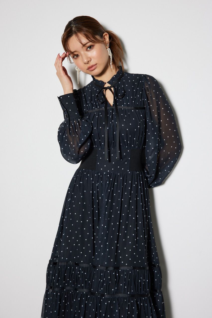 rienda「ニットコンビライクフレアワンピース」|ワンピース|