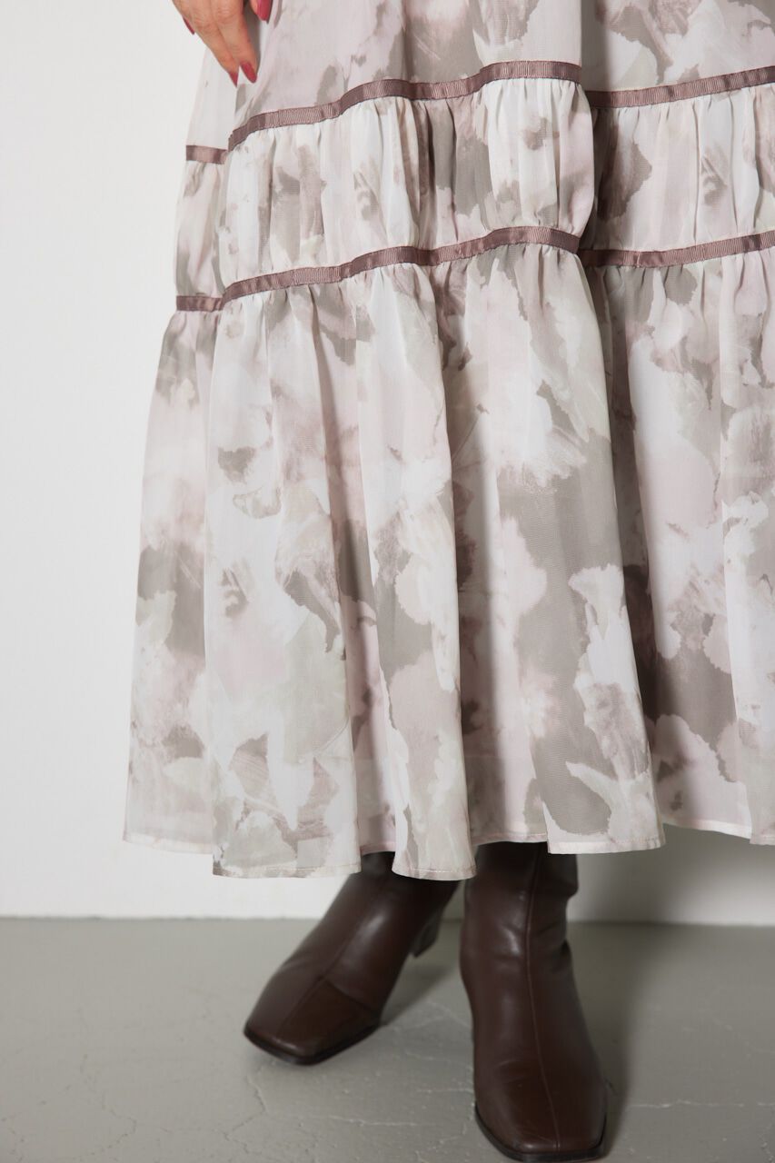 rienda「ニットコンビライクフレアワンピース」|ワンピース|