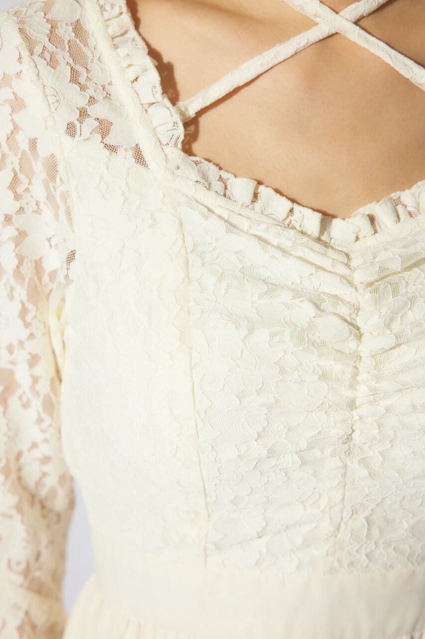 rienda「レーストップコンビフレアワンピース」|ワンピース|