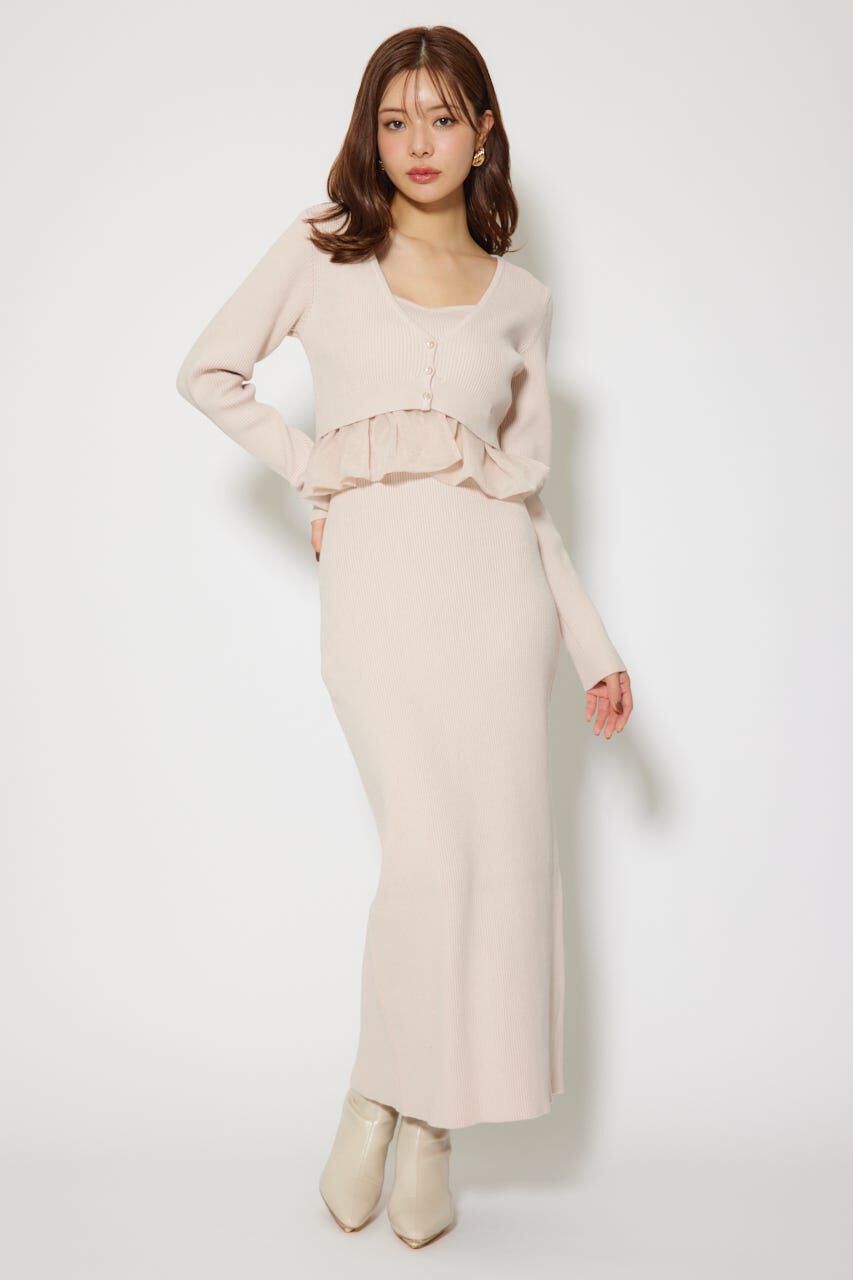 rienda「ペプラムカーデセットキャミワンピース」|ワンピース|PNK