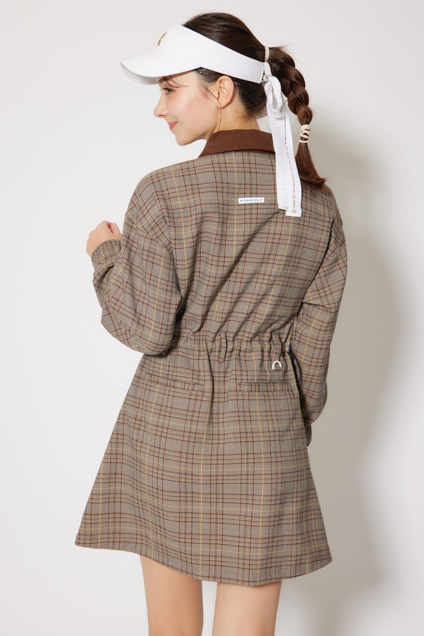 rienda「グレンチェックドロストワンピース」|ワンピース|