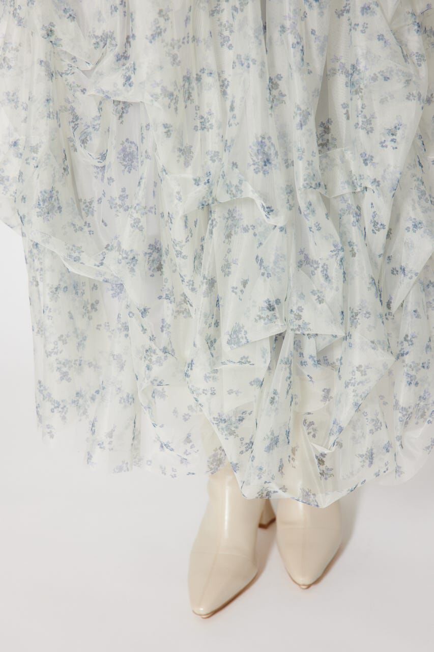 rienda「ランダムタックチュールスカート」|スカート|