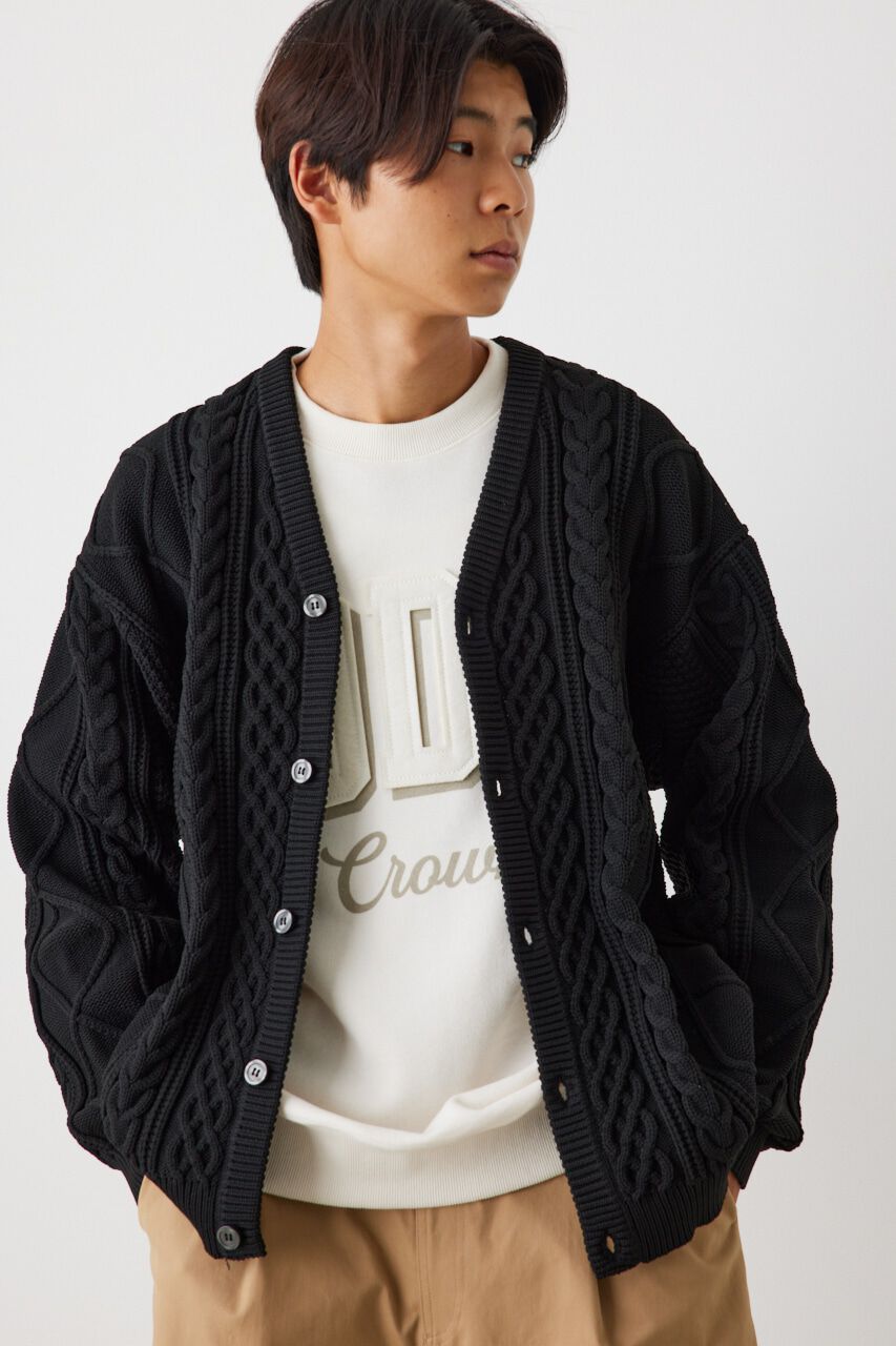 RODEO CROWNS「A-LIGHT KNIT ケーブルカーディガン」|カーディガン|