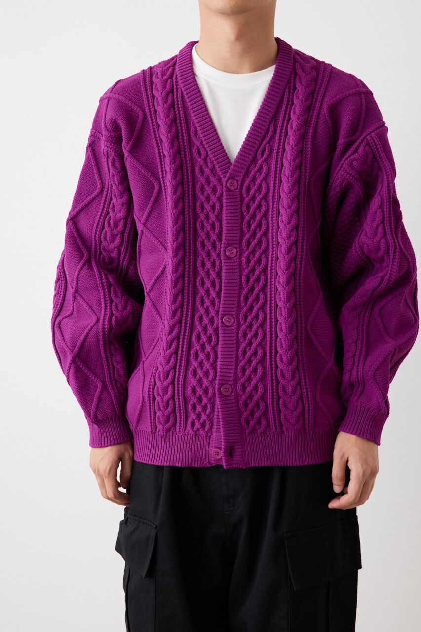 RODEO CROWNS「A-LIGHT KNIT ケーブルカーディガン」|カーディガン|PUR