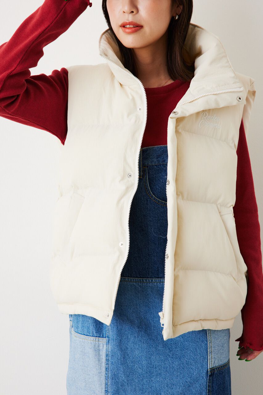 RODEO CROWNS「スタンドネック PUFF ベスト」|ダウンベスト・ベスト|