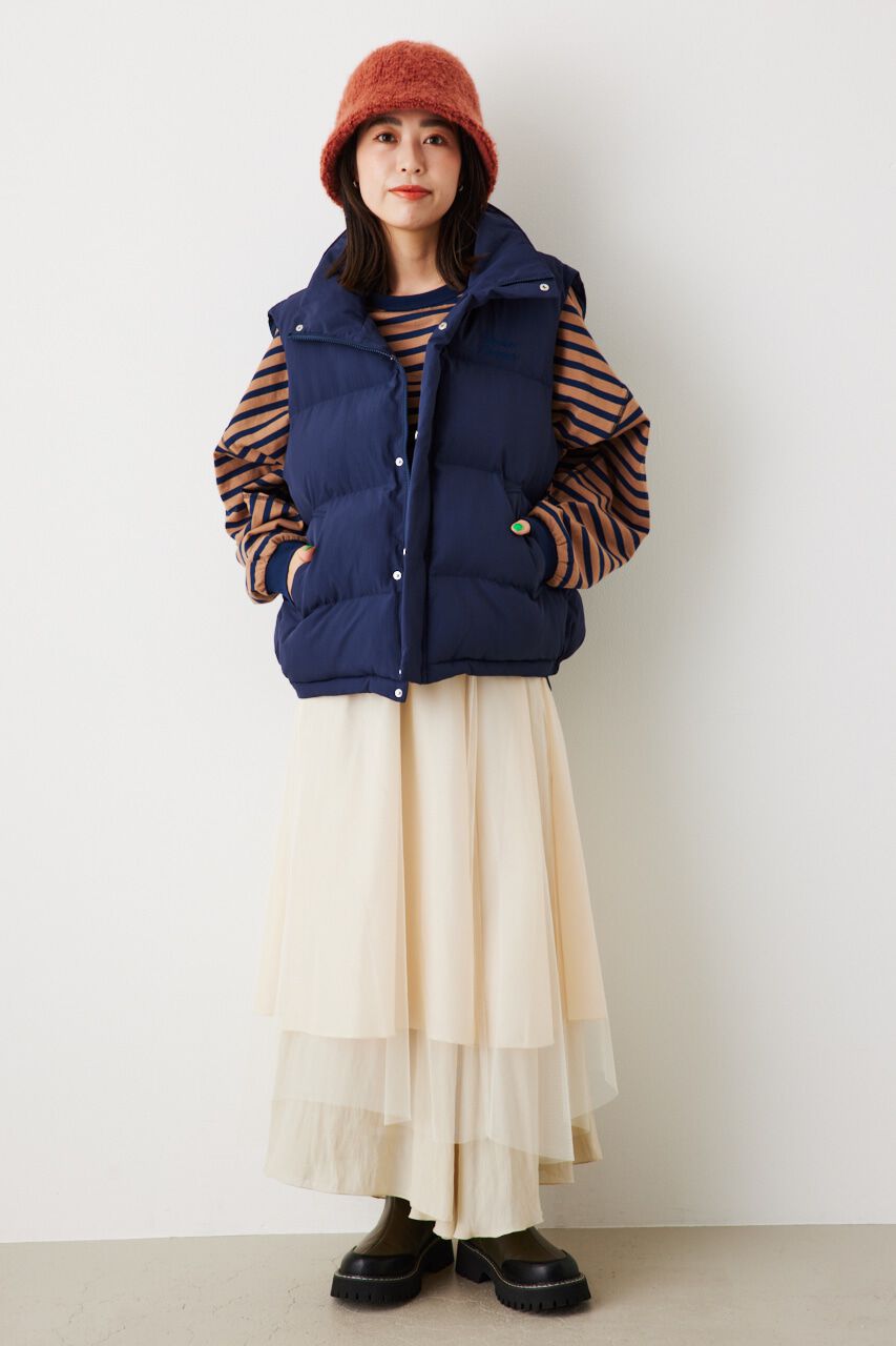 RODEO CROWNS「スタンドネック PUFF ベスト」|ダウンベスト・ベスト|