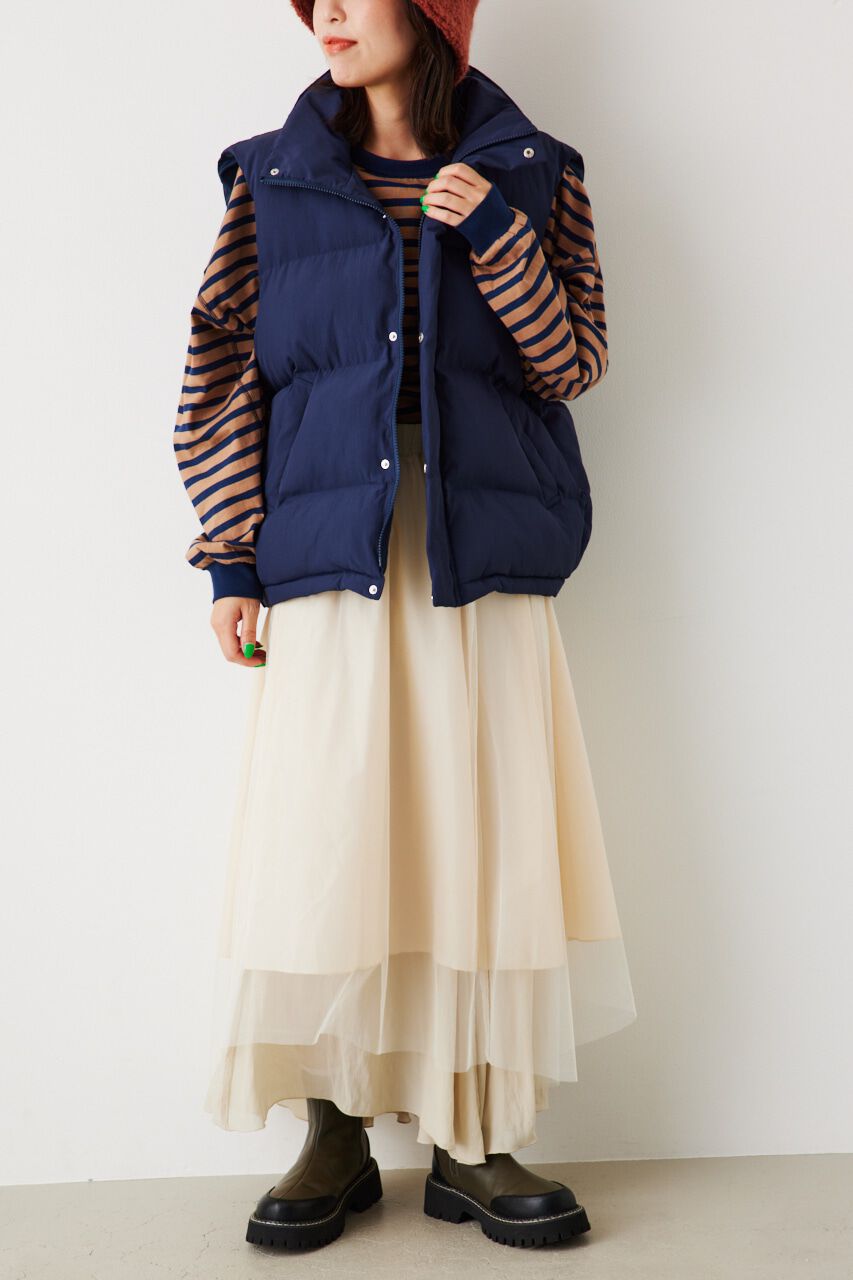 RODEO CROWNS「スタンドネック PUFF ベスト」|ダウンベスト・ベスト|