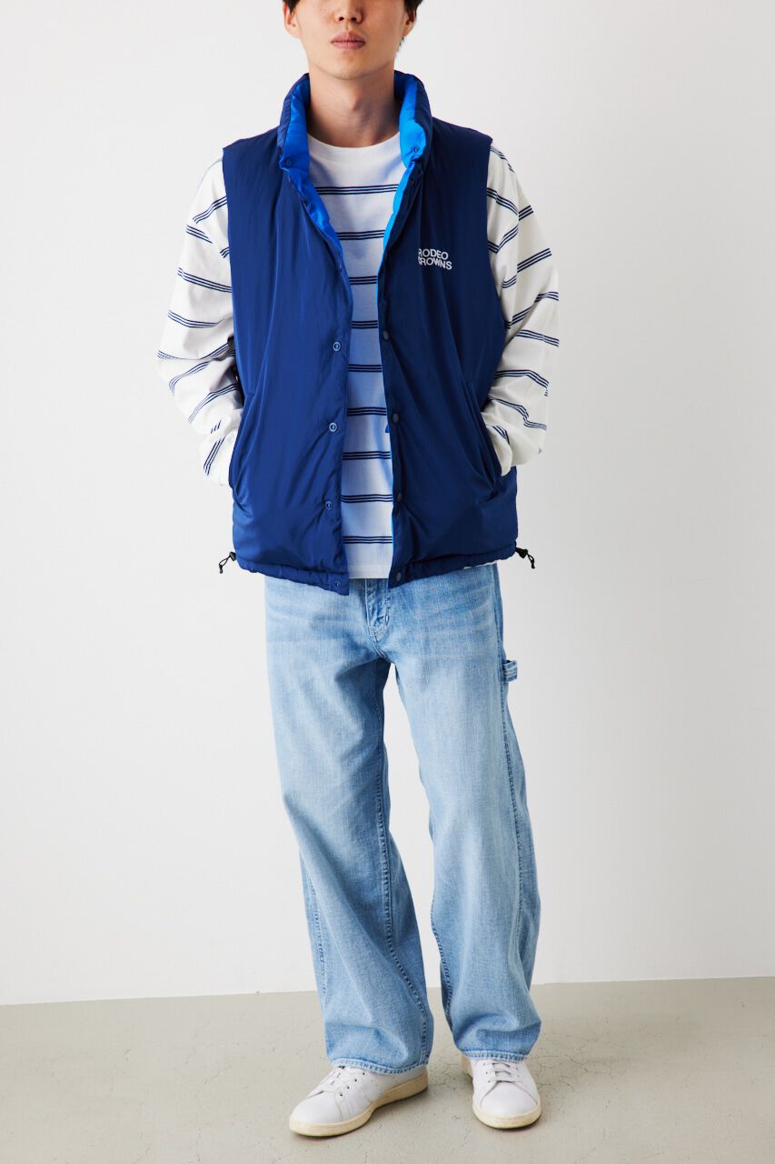 RODEO CROWNS「リバーシブル PUFF VEST」|ダウンベスト・ベスト|