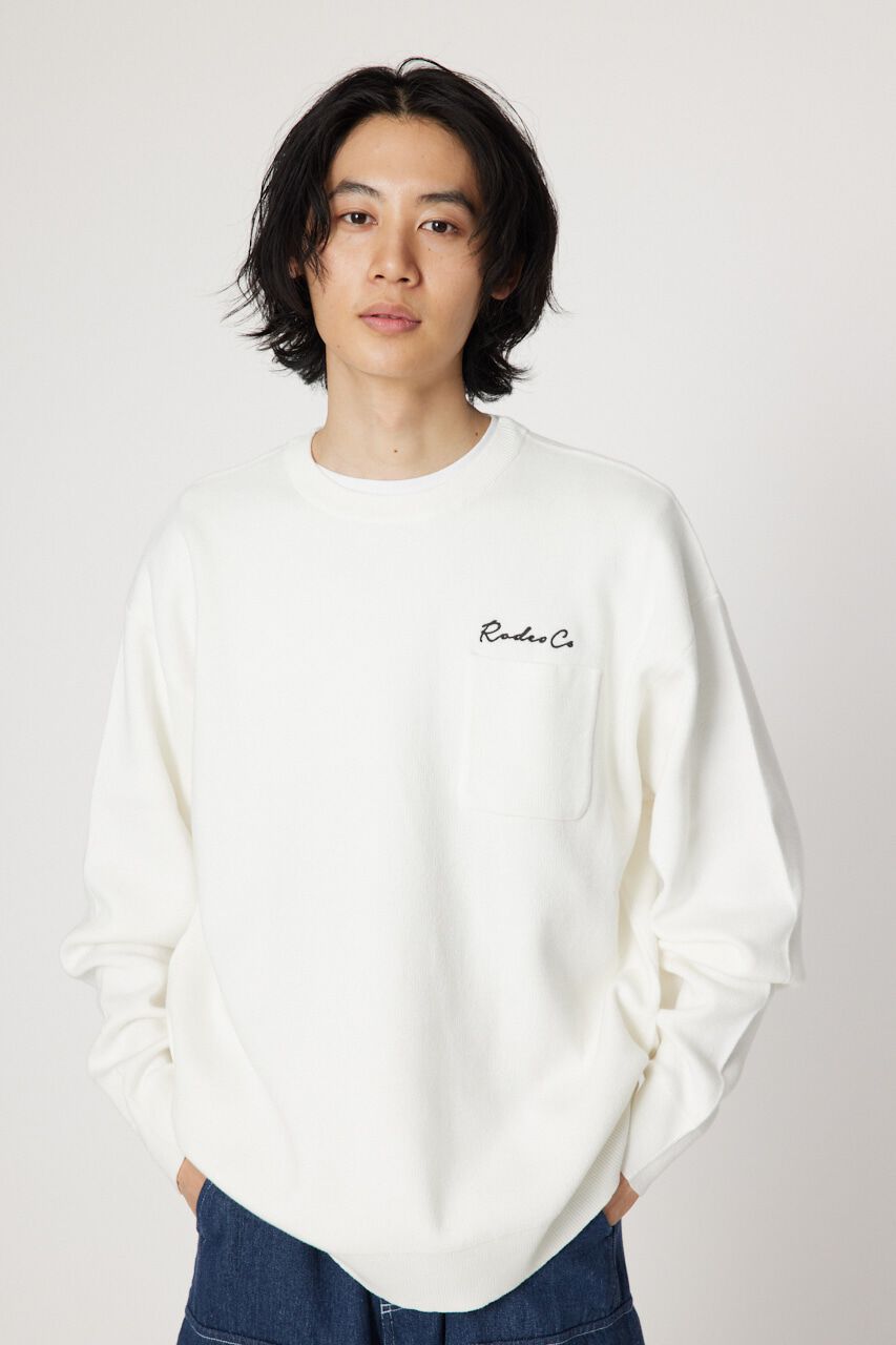 RODEO CROWNS「メンズ CROWN OG パッチニットトップス」|ニット・セーター|