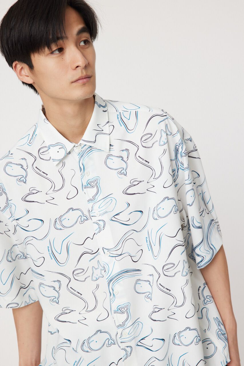 RODEO CROWNS「ホエールマーブルシャツ」|シャツ・ブラウス|