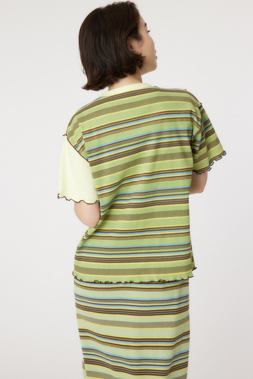 RODEO CROWNS「マルチボーダードッキングTシャツ」|Tシャツ・カットソー|