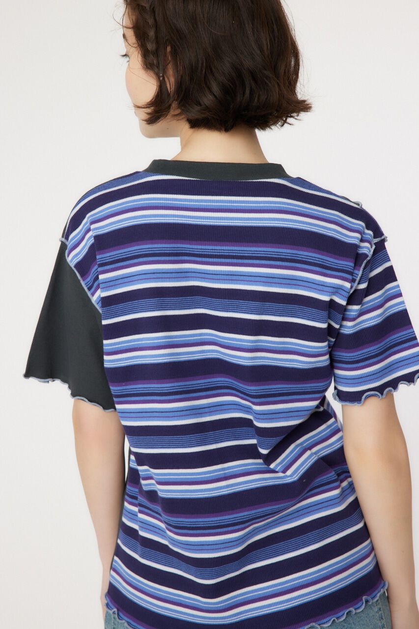 RODEO CROWNS「マルチボーダードッキングTシャツ」|Tシャツ・カットソー|