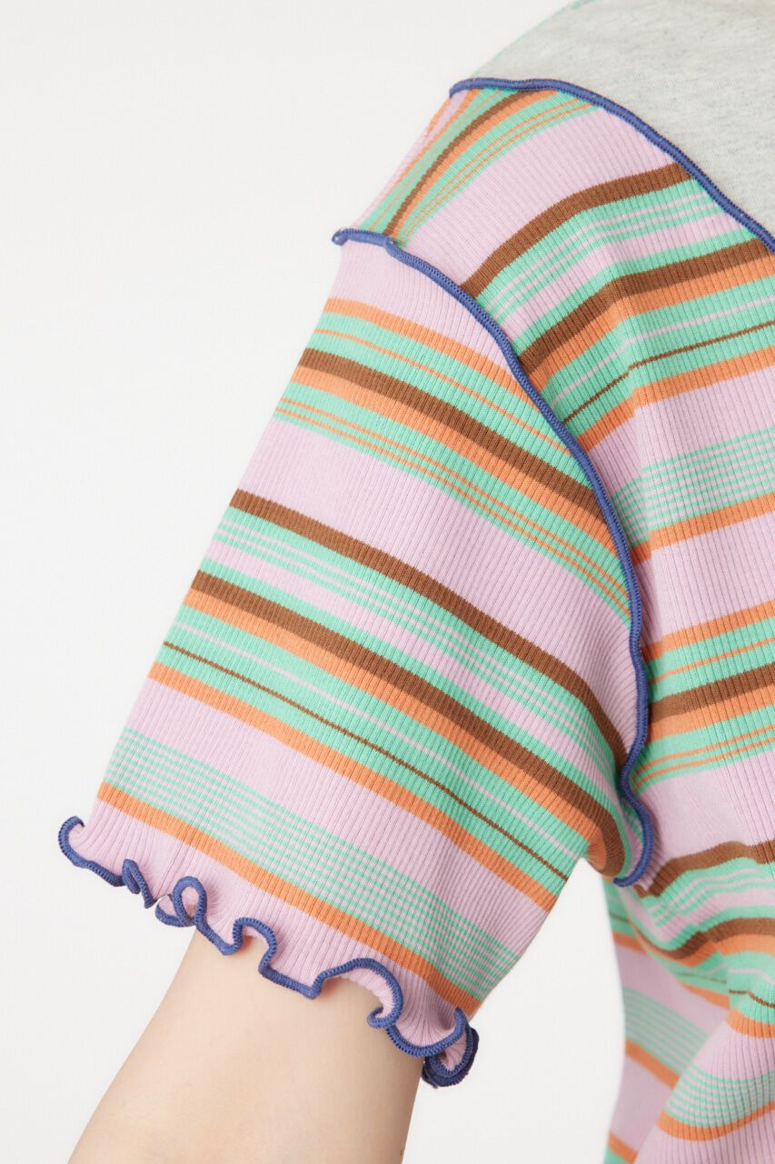 RODEO CROWNS「マルチボーダードッキングTシャツ」|Tシャツ・カットソー|