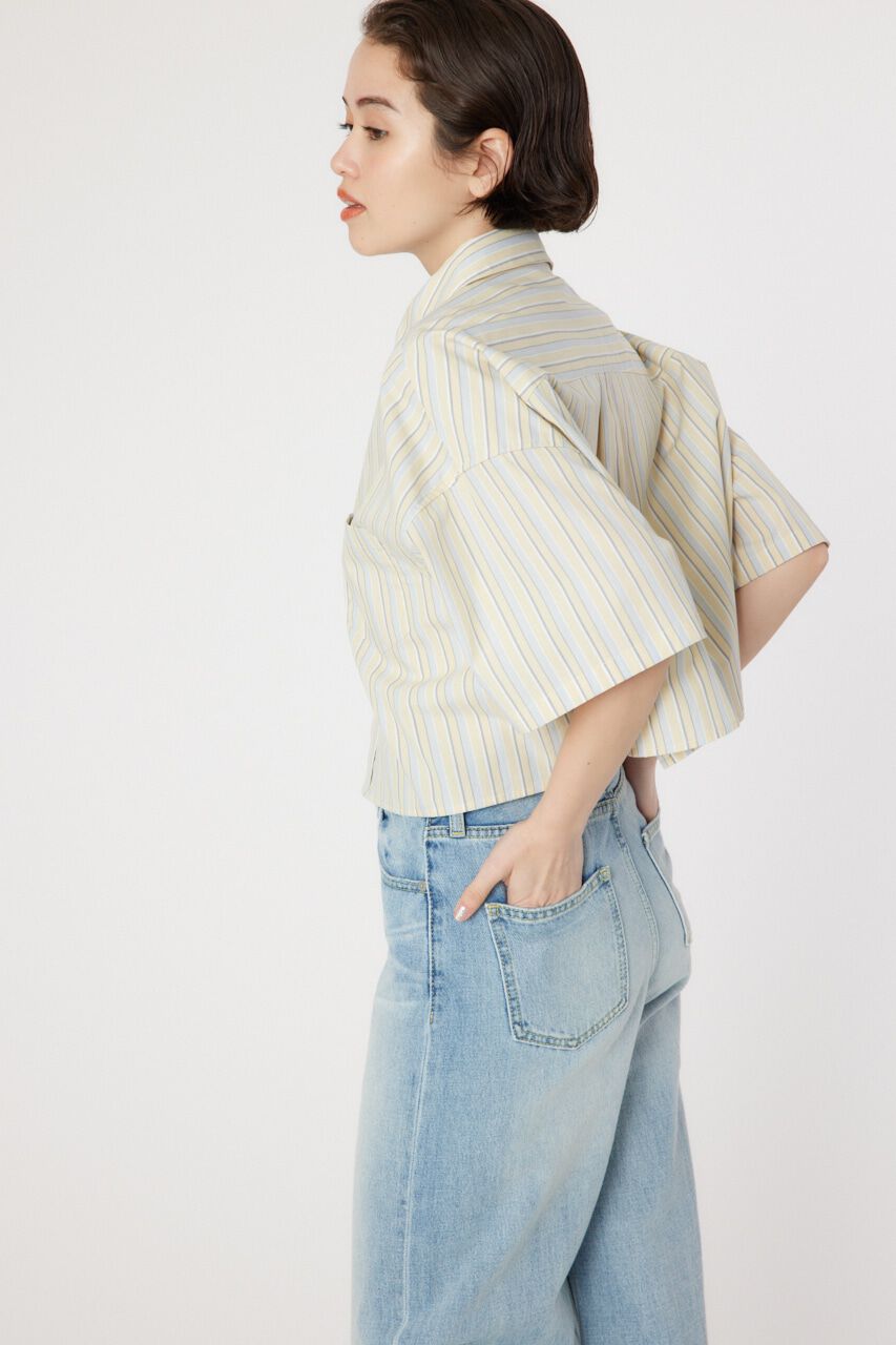 RODEO CROWNS「マルチストライプ ルーズハーフスリーブシャツ」|シャツ・ブラウス|
