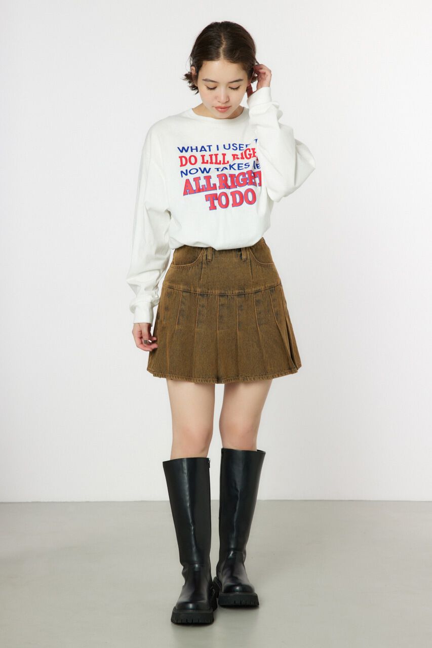 RODEO CROWNS「デニムプリーツミニスカート」|スカート|