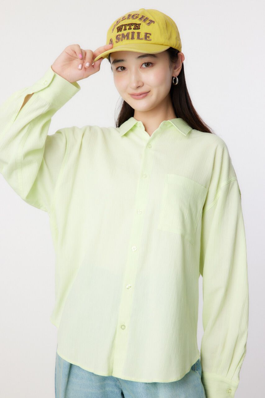 RODEO CROWNS「クレープルーズシャツ」|シャツ・ブラウス|L/YEL1